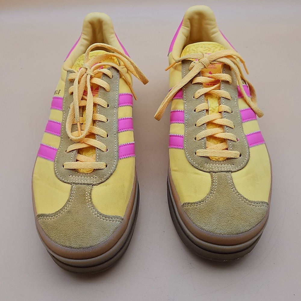 Adidas Gazelle Bold Shoes Womens Size 10 Yellow Pink Platform Sneakers IG4387 - Picture 2 of 10